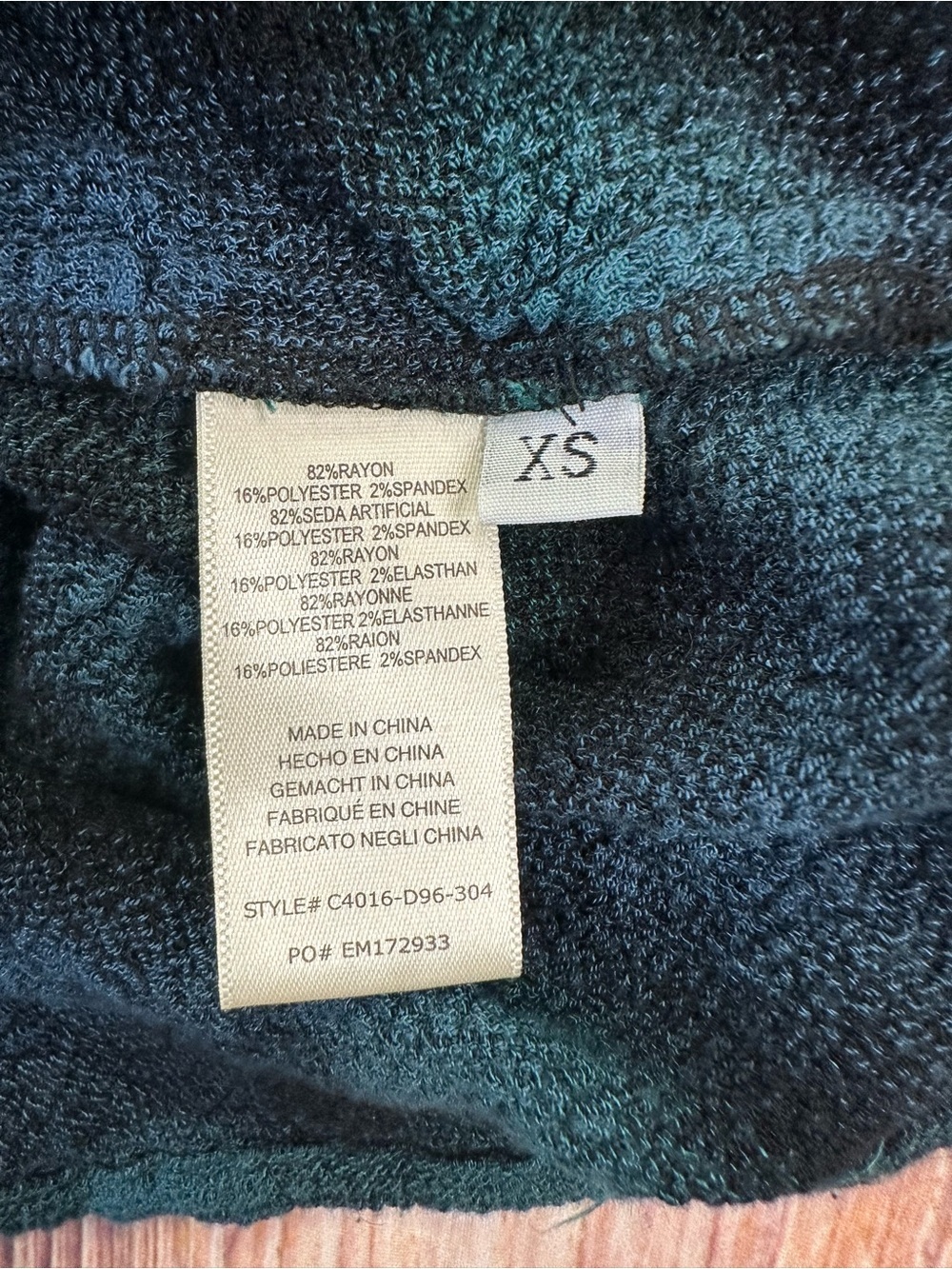 Cloth & Stone Sapphire Plaid Tie Front Shirt Green Blue Size XS - Picture 12 of 12